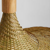 Natural Rattan Weave Hat Pendant Light Boho Style Woven Ceiling Hanging Lamp