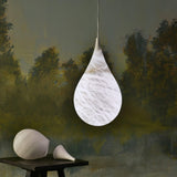 Natural White Marble Raindrop LED Pendant Light for Modern Luxury Interior Lighting Decor