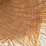 Natural Woven Rattan Straw Hat Hanging Pendant Light for Modern Coastal Homes