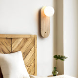 Natural Yellow Travertine Stone Wall Lamp Rustic Wabi Sabi Sconce for Modern Interior Lighting