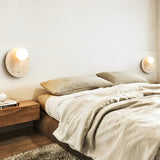 Natural Yellow Travertine Stone Wall Lamp Rustic Wabi Sabi Sconce for Modern Interior Lighting