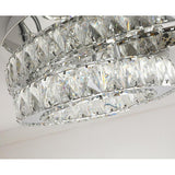 Modern Crystal LED Ceiling Light Overlapping Circles Stainless Steel Flush Mount Lighting