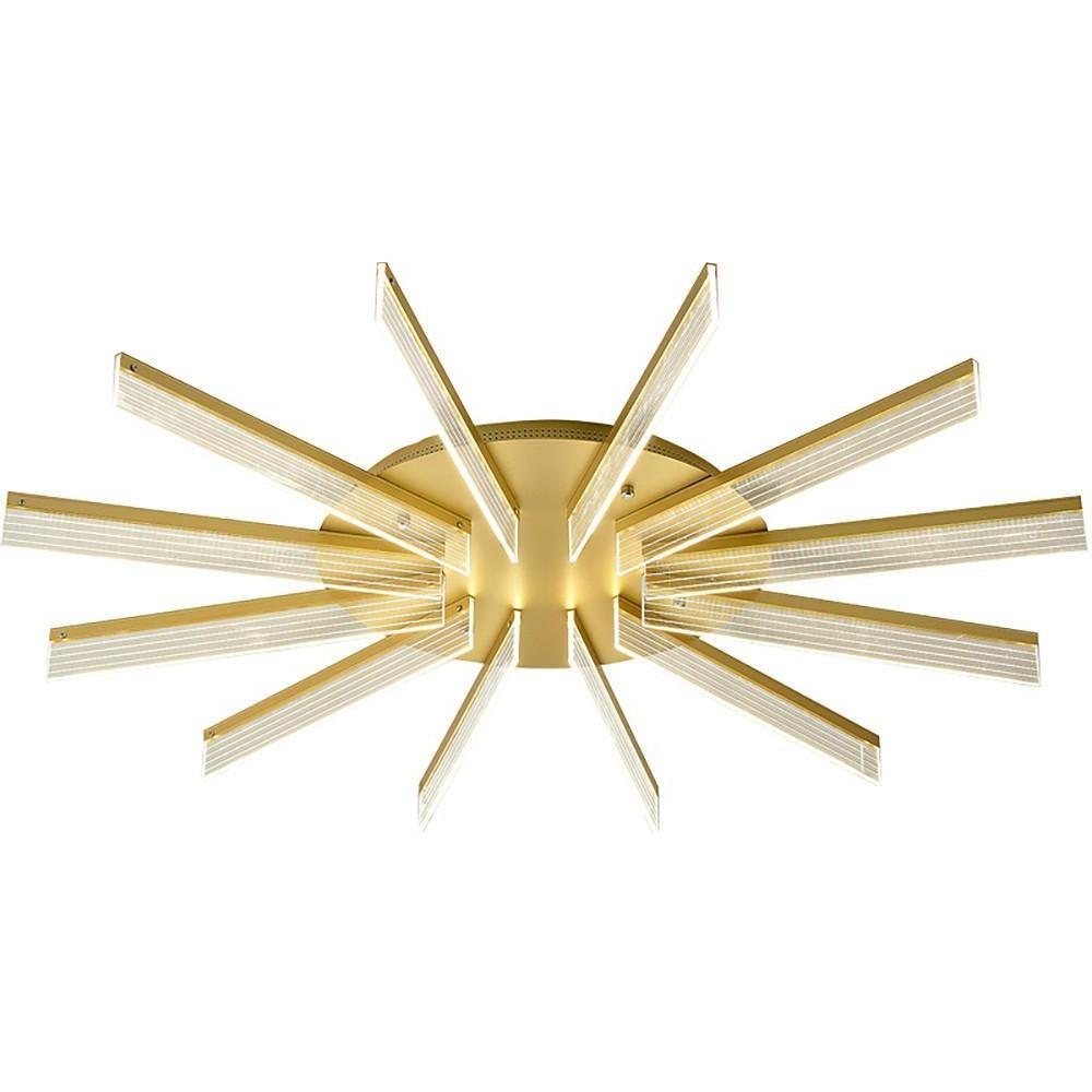 Modern Gold Petal Design LED Flush Mount Ceiling Lamp for Living Room Bedroom