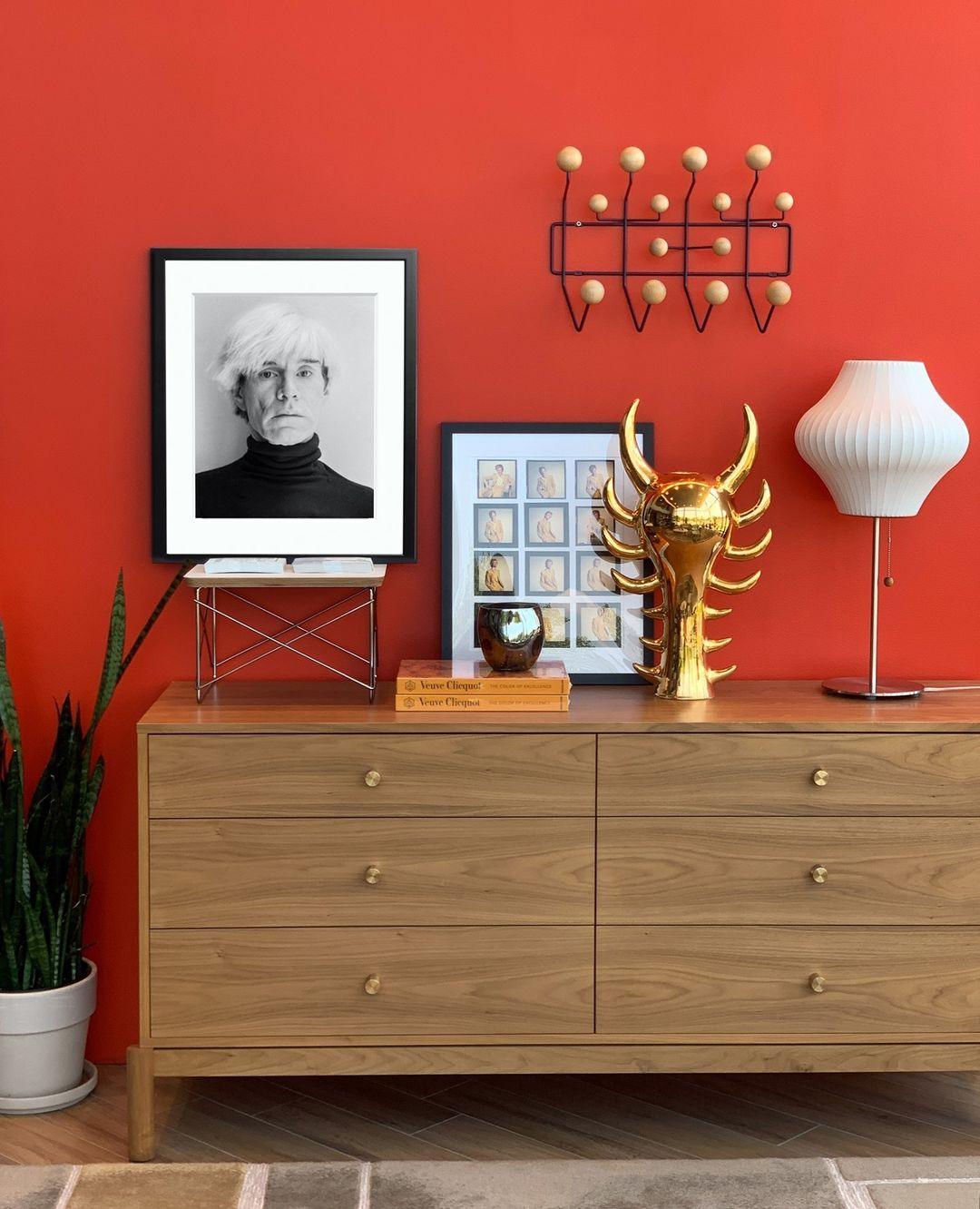 Mid Century Modern Nelson Inspired Accent Table Lamp with White Polymer Shade