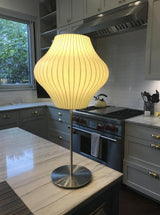 Mid Century Modern Nelson Inspired Accent Table Lamp with White Polymer Shade