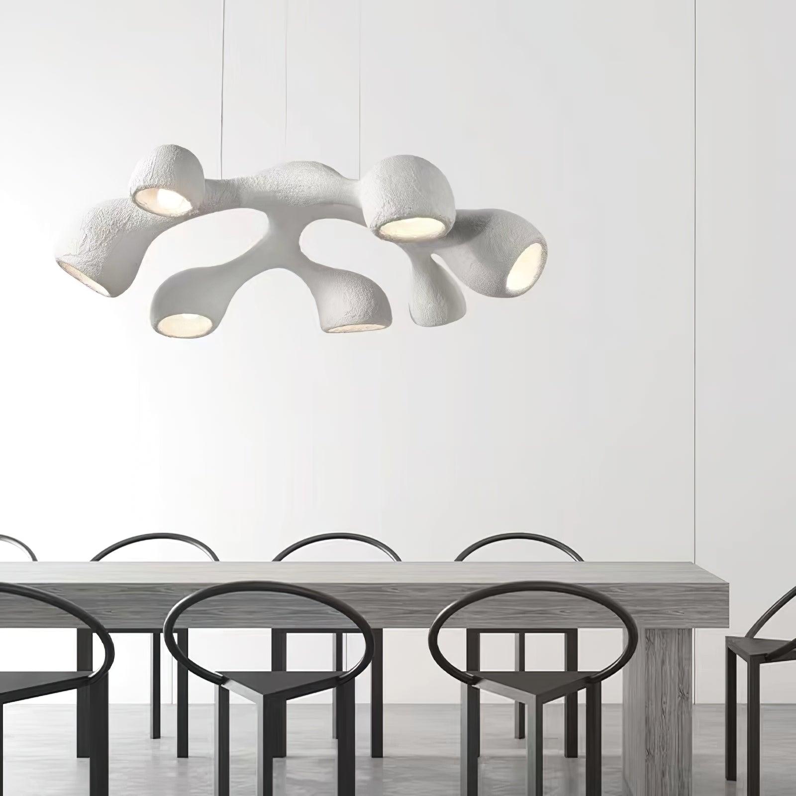 Newborn Modern Organic Sculpture Pendant Light Casual White Ceiling Fixture