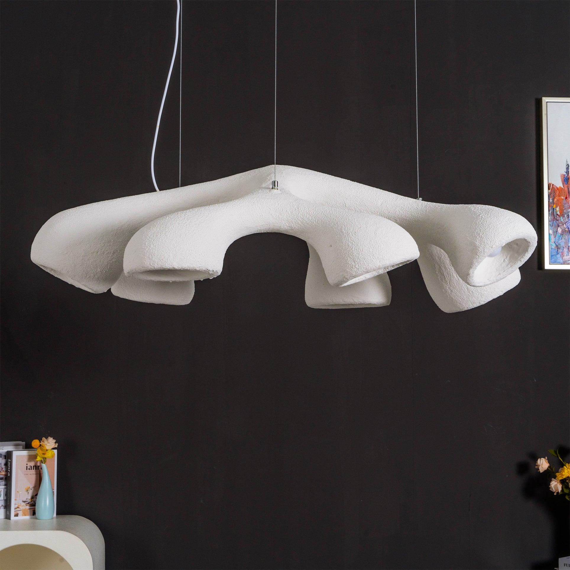 Newborn Modern Organic Sculpture Pendant Light Casual White Ceiling Fixture