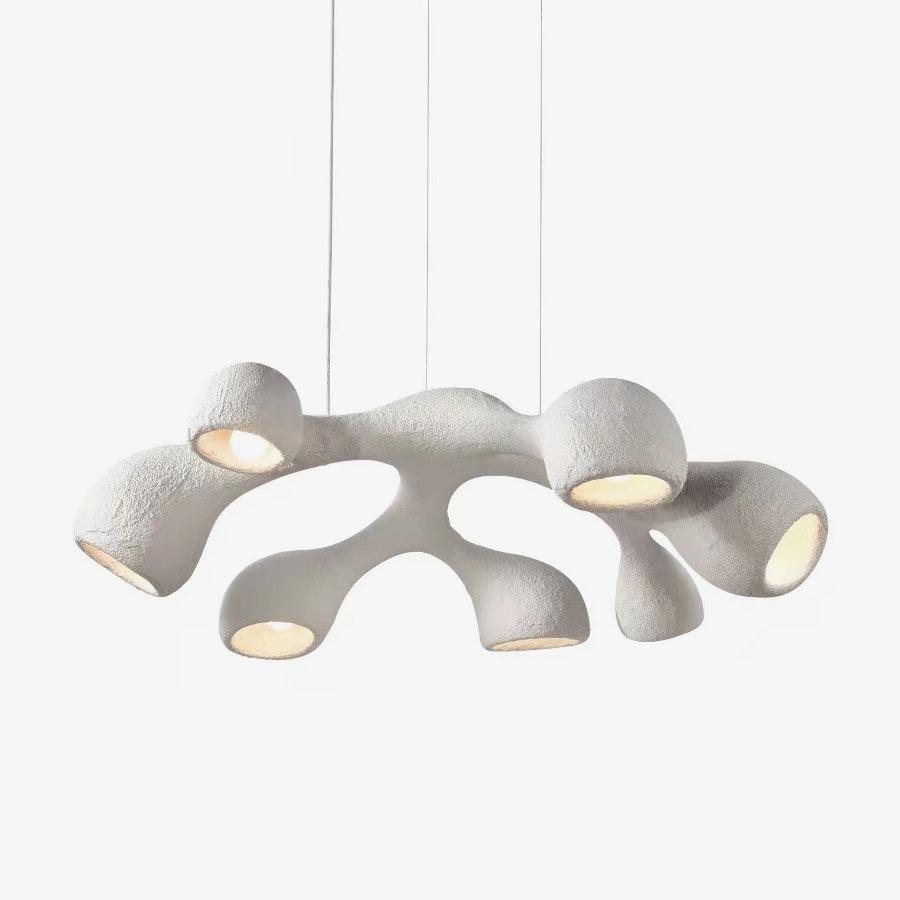 Newborn Modern Organic Sculpture Pendant Light Casual White Ceiling Fixture