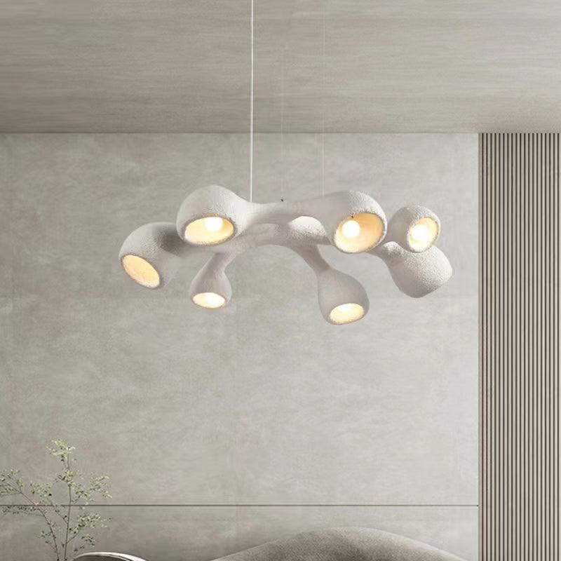 Newborn Modern Organic Sculpture Pendant Light Casual White Ceiling Fixture
