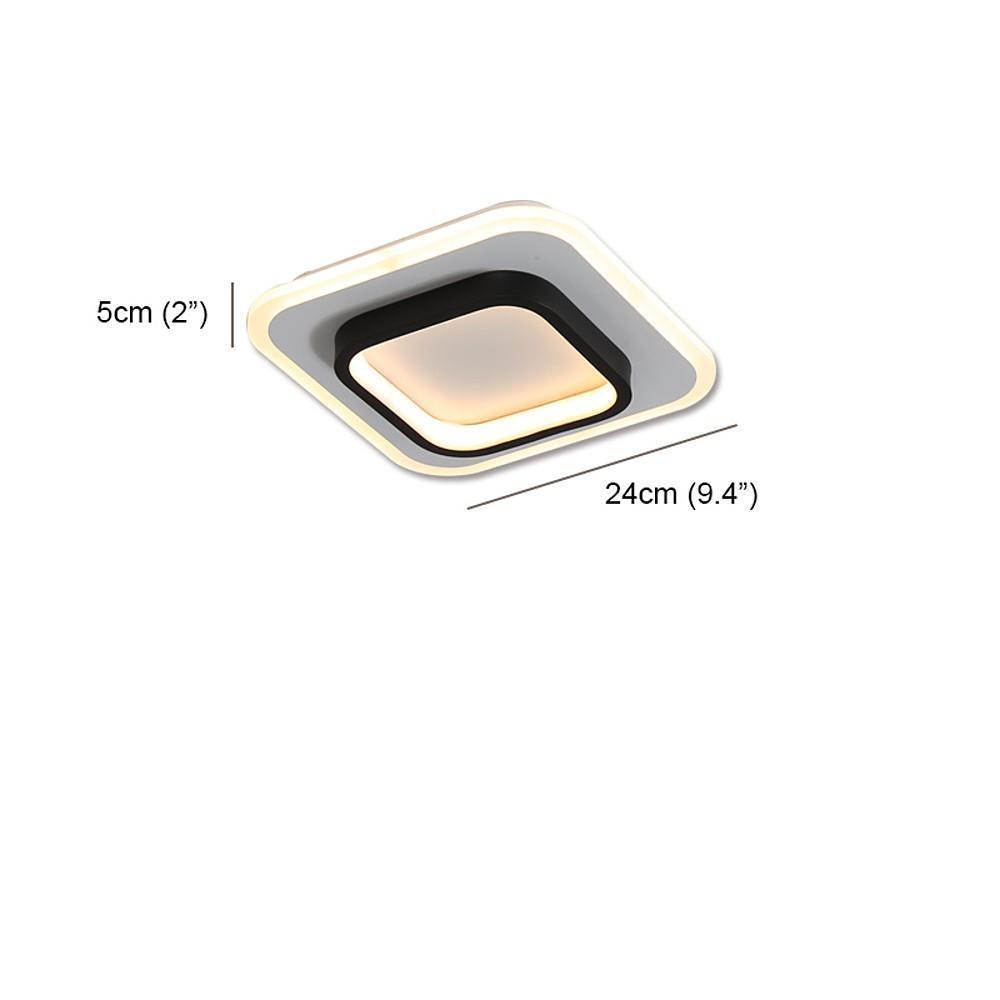 Modern Double Square LED Flush Mount Ceiling Light Fixture for Kitchen Sink