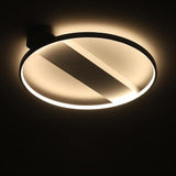 Modern Circle Rectangle Combined LED Flush Mount Ceiling Light Geometric Minimalist Fixture