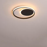 Modern Dual Circle LED Flush Mount Ceiling Light for Bedroom and Living Room 16 Inch 30W