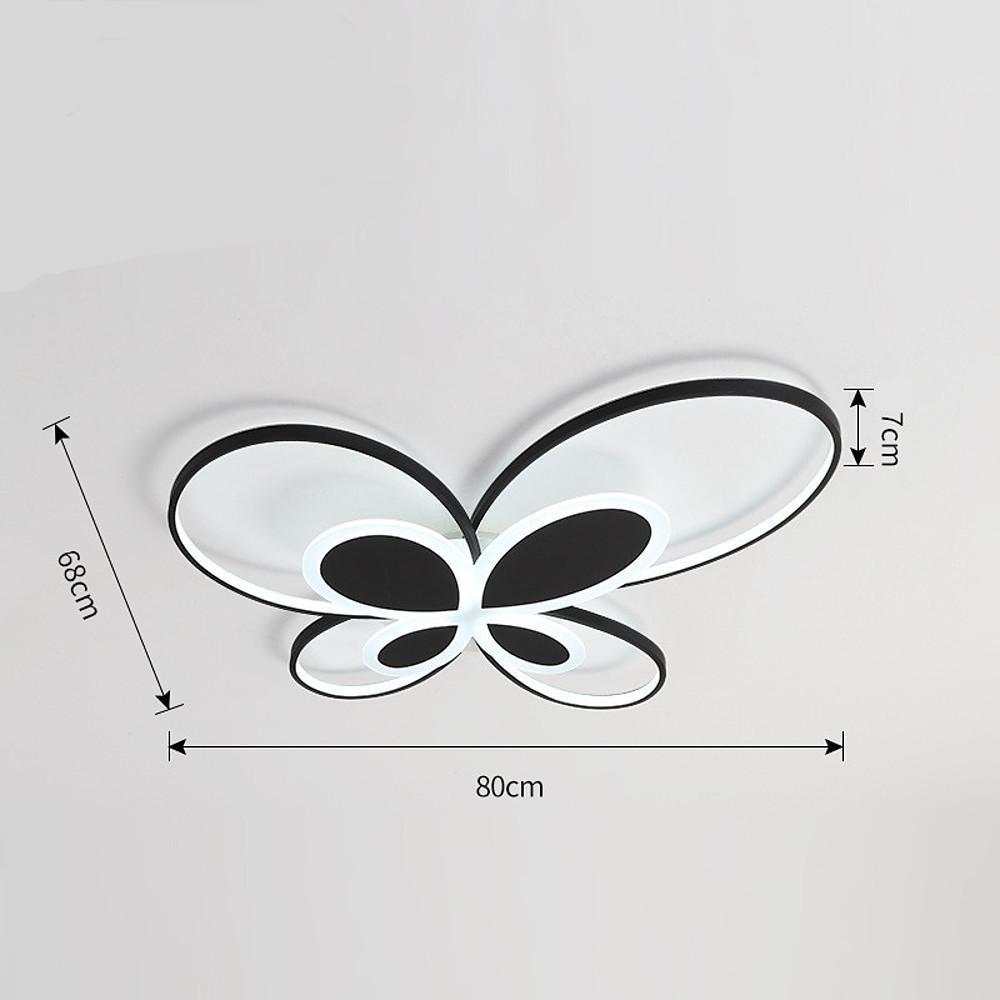 Modern Butterfly Shaped Dimmable LED Flush Mount Ceiling Light for Kids Bedroom and Nursery