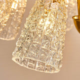 Nikoll Modern Brass and Glass Multi Head Chandelier Luxury Clear Crystal Ceiling Lamp