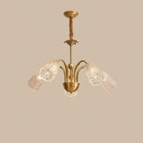 Nikoll Modern Brass and Glass Multi Head Chandelier Luxury Clear Crystal Ceiling Lamp