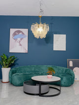 Nimbus Glass Droplet Chandelier Modern Copper Ceiling Light for Living Room