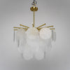 Nimbus Glass Droplet Chandelier Modern Copper Ceiling Light for Living Room
