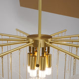 Nimbus Glass Droplet Chandelier Modern Copper Ceiling Light for Living Room