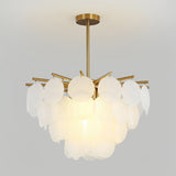 Nimbus Glass Droplet Chandelier Modern Copper Ceiling Light for Living Room