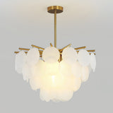 Nimbus Glass Droplet Chandelier Modern Copper Ceiling Light for Living Room