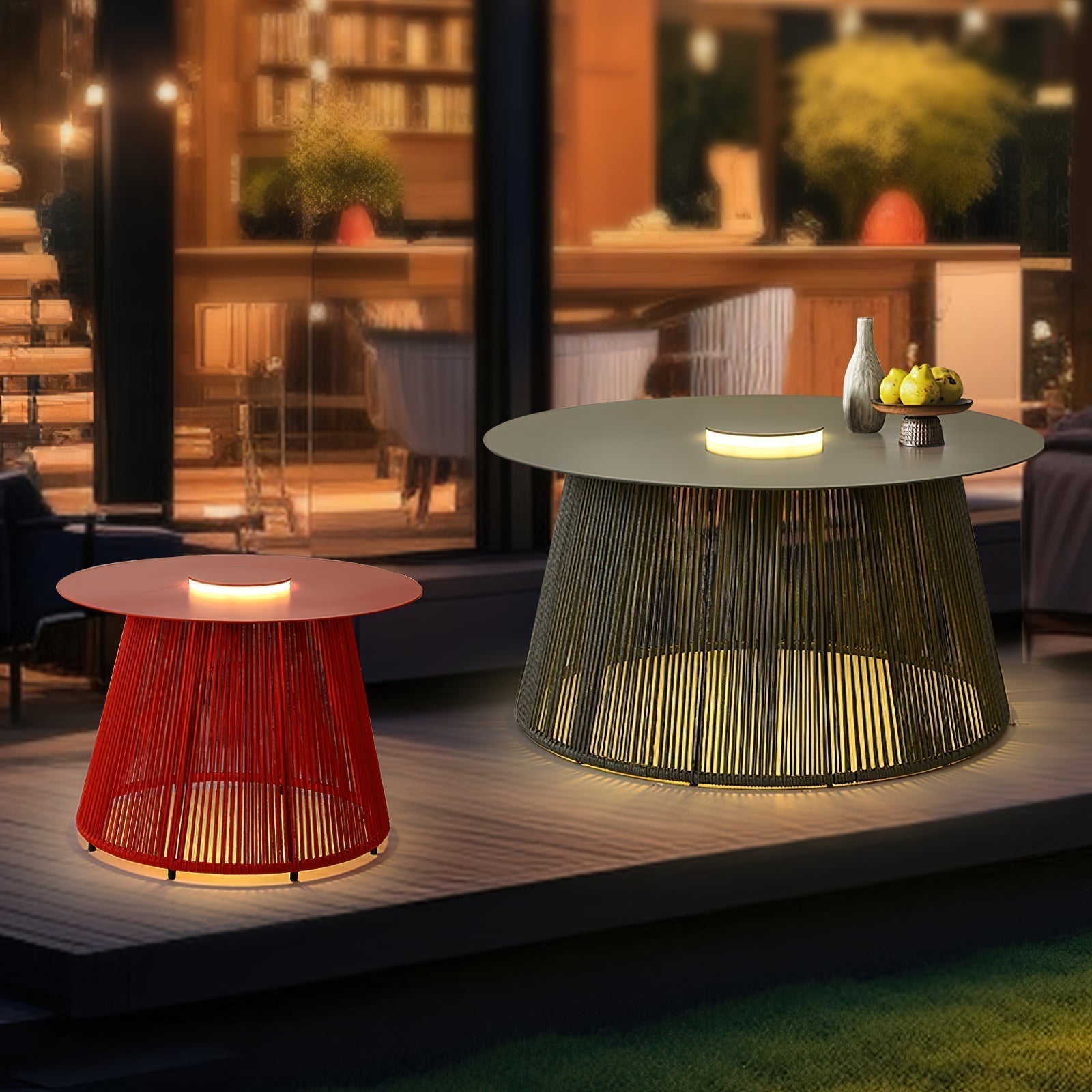 Nit Outdoor Solar Garden Floor Lamp Portable LED Decorative Patio Lighting for Yard and Camping