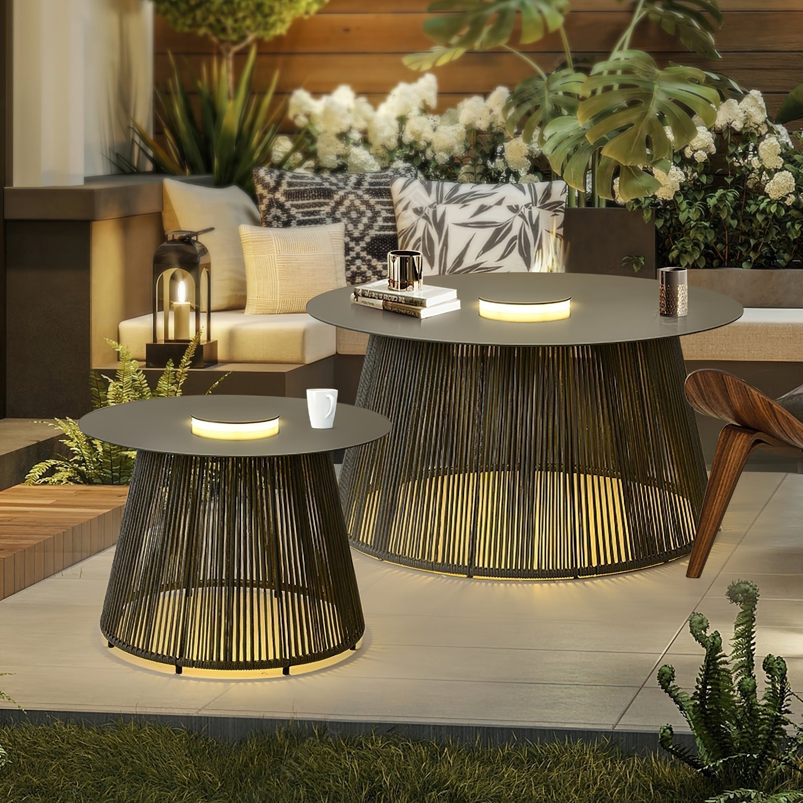 Nit Outdoor Solar Garden Floor Lamp Portable LED Decorative Patio Lighting for Yard and Camping