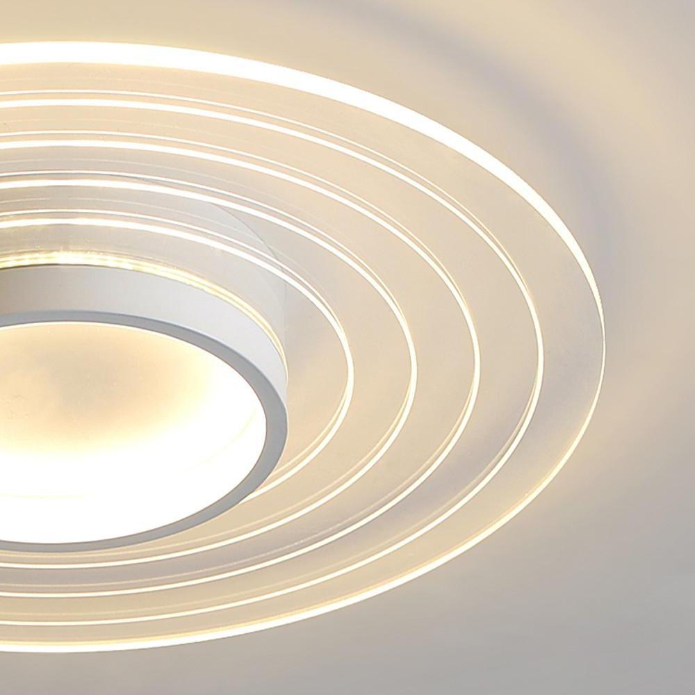 Modern Geometric Multiple Circles Dimmable LED Flush Mount Ceiling Light Fixture for Living Room