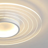 Modern Geometric Multiple Circles Dimmable LED Flush Mount Ceiling Light Fixture for Living Room