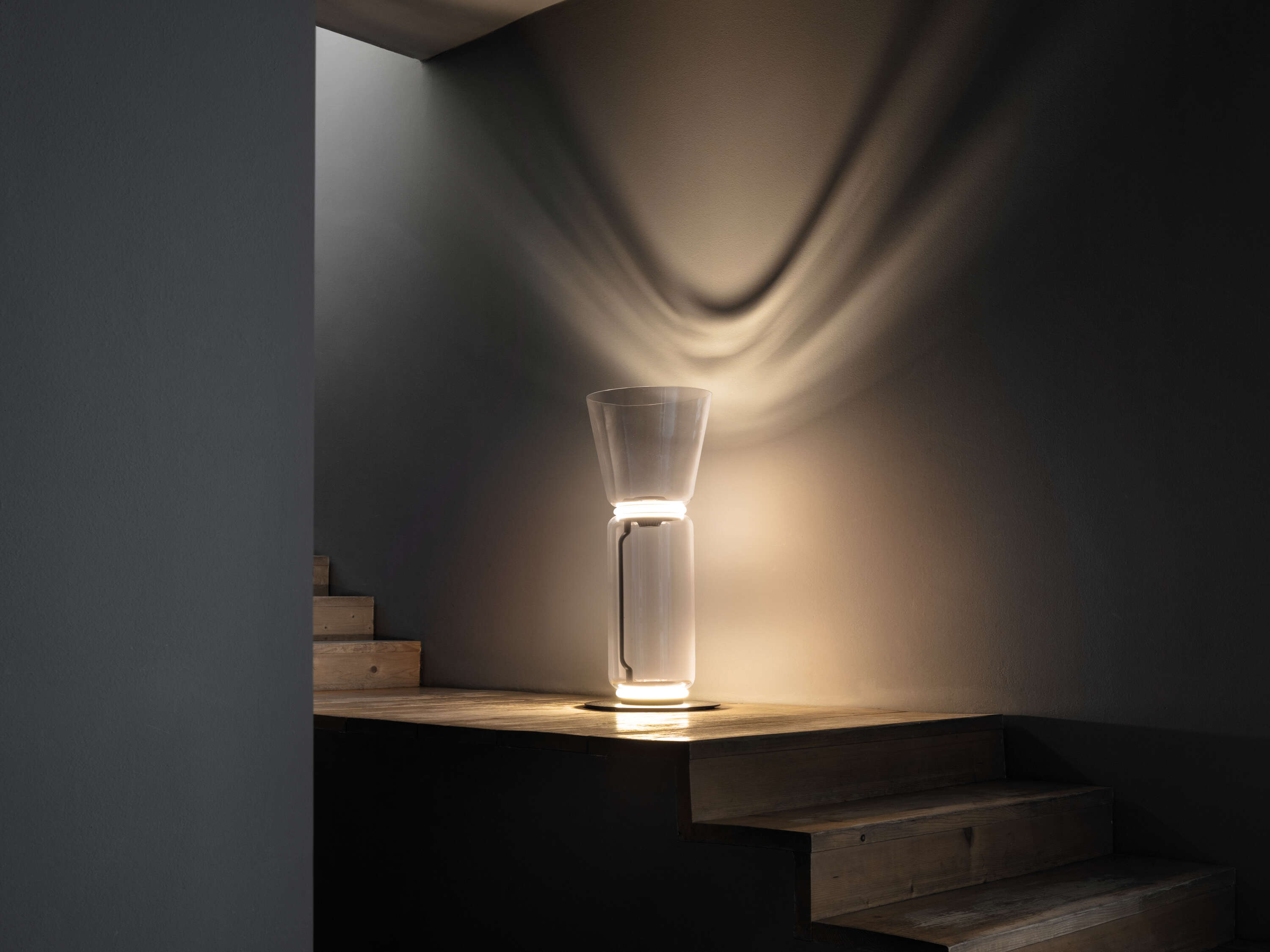 Modern Hand Blown Glass Modular Floor Lamp for Living Room with Integrated LED Lighting