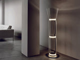 Modern Hand Blown Glass Modular Floor Lamp for Living Room with Integrated LED Lighting