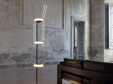 Modern Hand Blown Glass Modular Floor Lamp for Living Room with Integrated LED Lighting