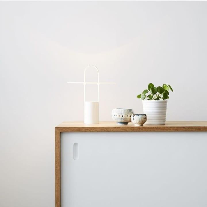Nomade Modern Industrial Table Lamp with Carry Handle and Acrylic Diffuser for Bedside and Office