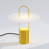 Nomade Modern Industrial Table Lamp with Carry Handle and Acrylic Diffuser for Bedside and Office