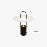 Nomade Modern Industrial Table Lamp with Carry Handle and Acrylic Diffuser for Bedside and Office