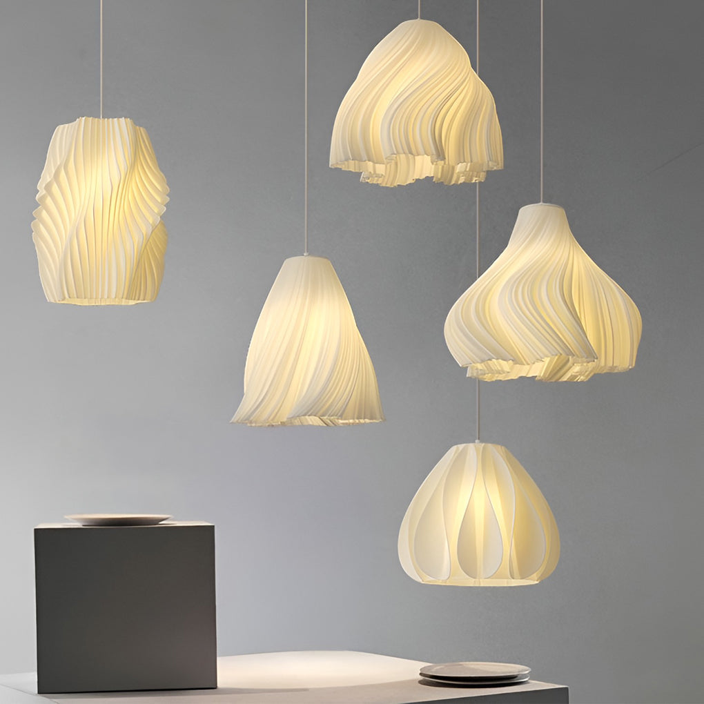 Nordic 3D Printed Creative Chandelier 16W White Pendant Light for Dining Room and Bedroom