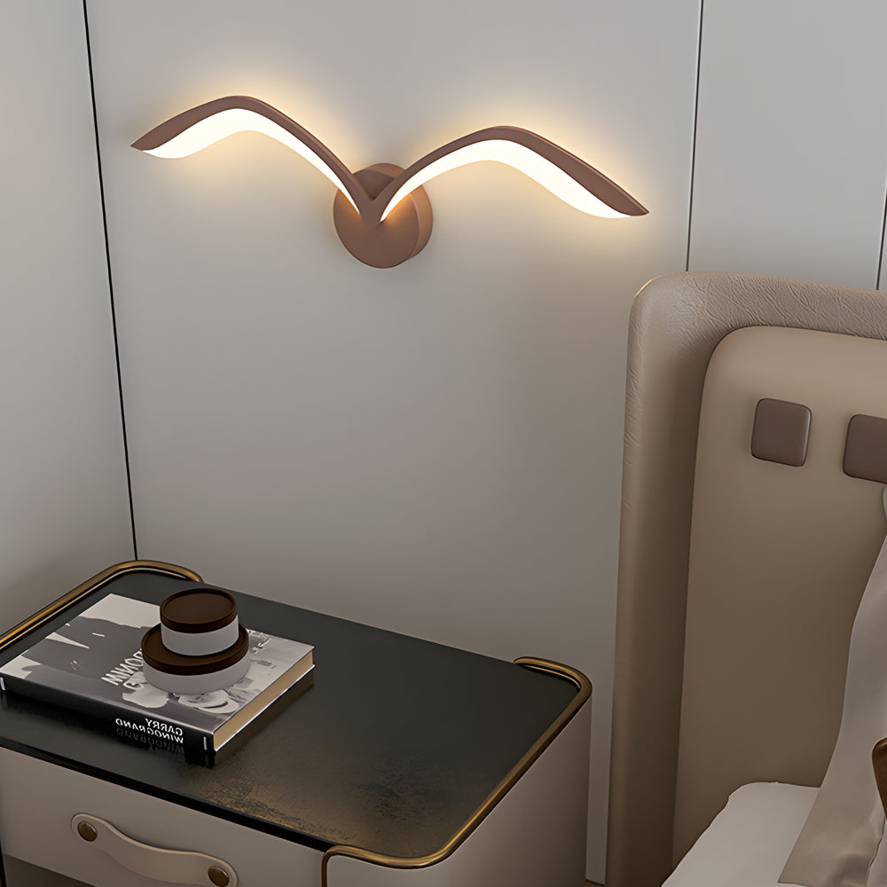 Nordic Acrylic Seagull Wing LED Wall Sconce Modern Indoor Wall Light for Living Room and Bedroom