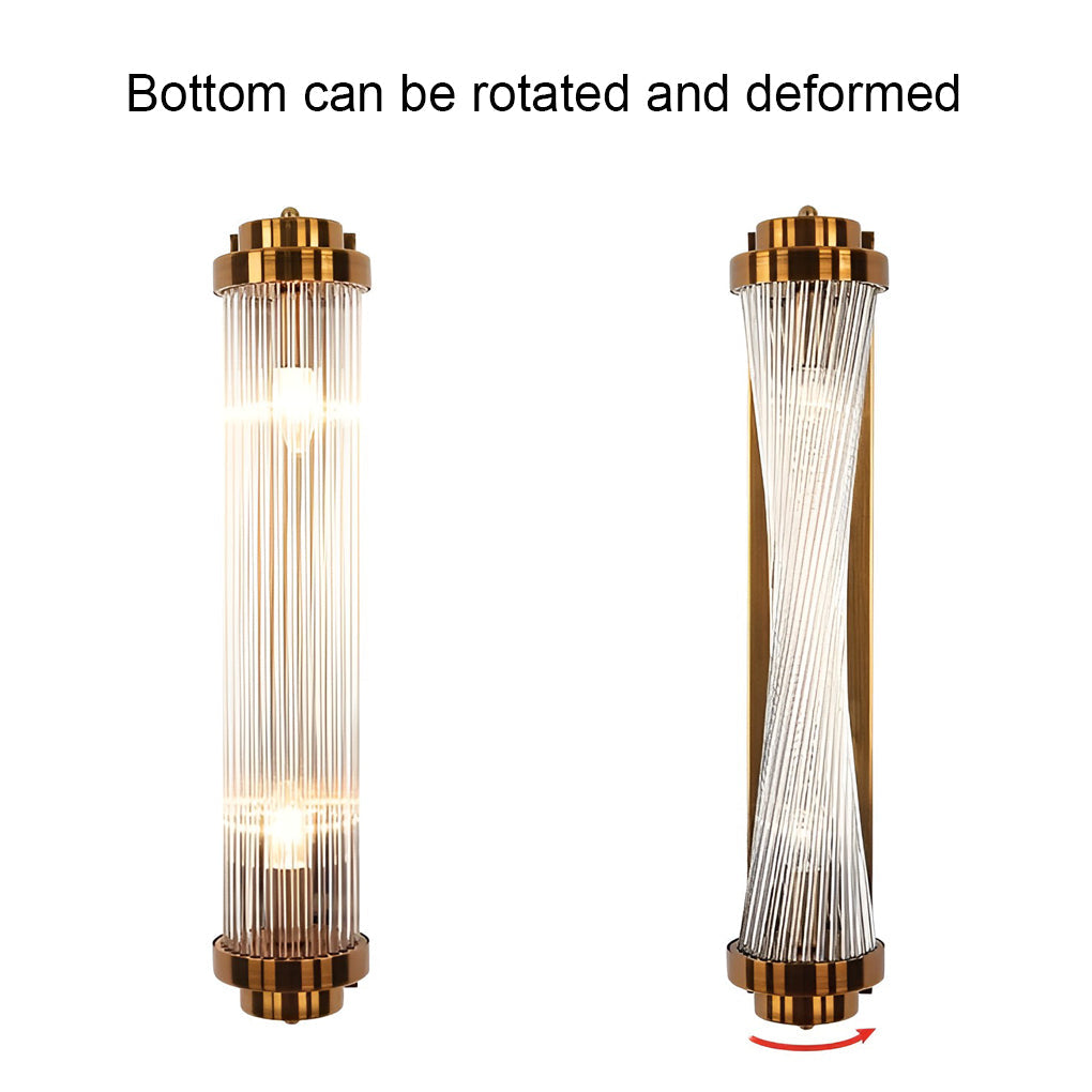 Nordic Adjustable Crystal Gold Wall Sconce Warm White LED Lighting for Bedroom and Living Room