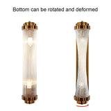 Nordic Adjustable Crystal Gold Wall Sconce Warm White LED Lighting for Bedroom and Living Room
