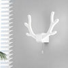 Nordic Antler Iron LED Wall Sconce with Pull Switch for Modern Bedroom Corridor Lighting