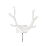Nordic Antler Iron LED Wall Sconce with Pull Switch for Modern Bedroom Corridor Lighting