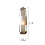 Nordic Art Glass Cylinder Pendant Light for Dining Room and Modern Kitchen Island