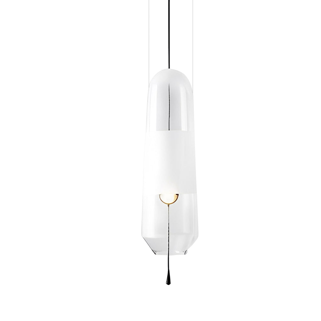 Nordic Art Glass Cylinder Pendant Light for Dining Room and Modern Kitchen Island