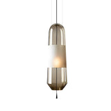 Nordic Art Glass Cylinder Pendant Light for Dining Room and Modern Kitchen Island
