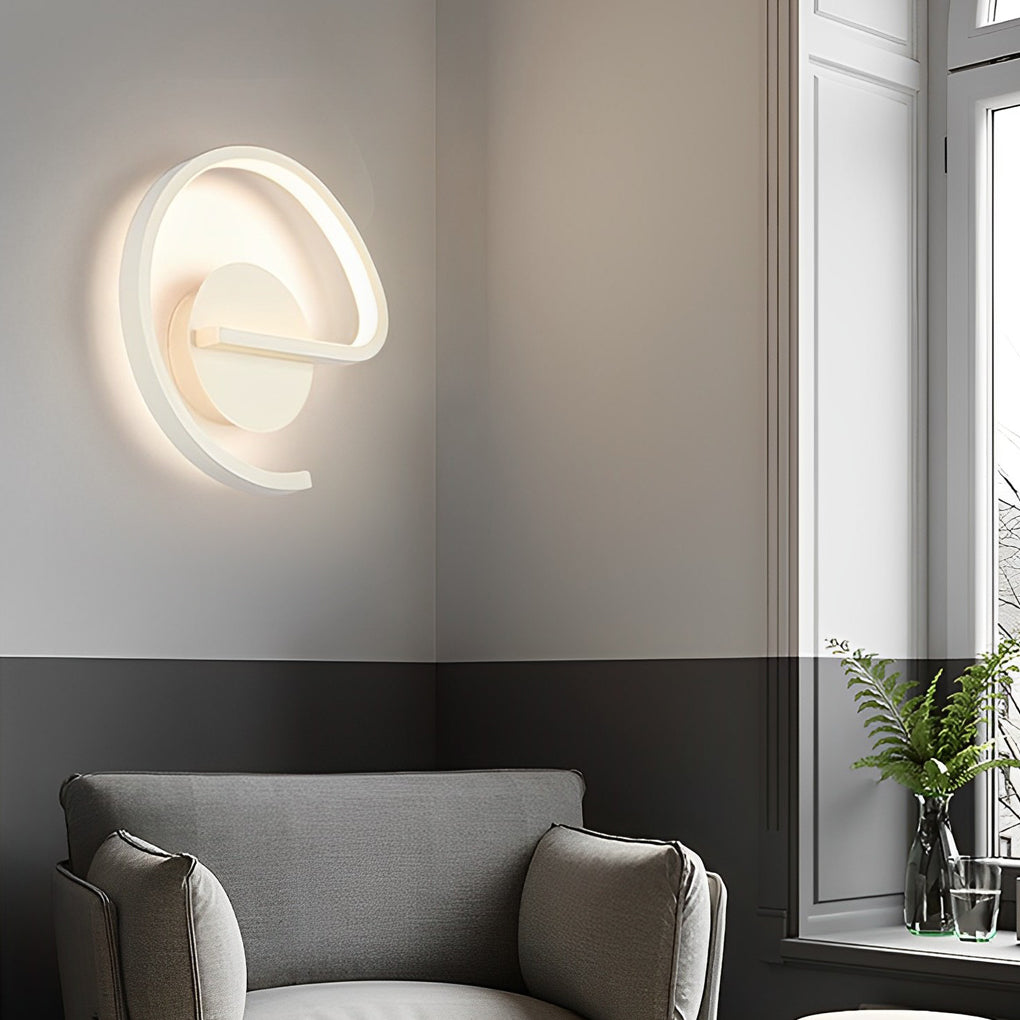 Nordic Artistic LED Wall Sconce Modern Line Art Circular Indoor Decorative Lighting