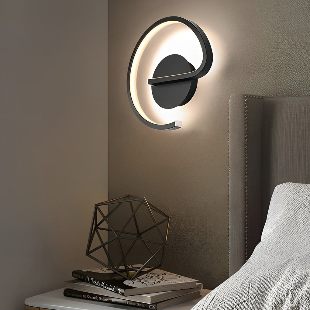 Nordic Artistic LED Wall Sconce Modern Line Art Circular Indoor Decorative Lighting