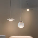 Nordic Black Iron and Glass LED Pendant Light Modern Creative Hanging Chandelier for Dining Room Kitchen