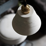 Nordic Ceramic Mountain Landscape LED Pendant Light and Wall Sconce with Copper Accents