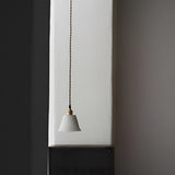 Nordic Ceramic Mountain Landscape LED Pendant Light and Wall Sconce with Copper Accents