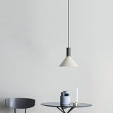 Nordic Cone Shaped Metal Island Pendant Light Minimalist Hanging Ceiling Lamp for Bedroom and Kitchen
