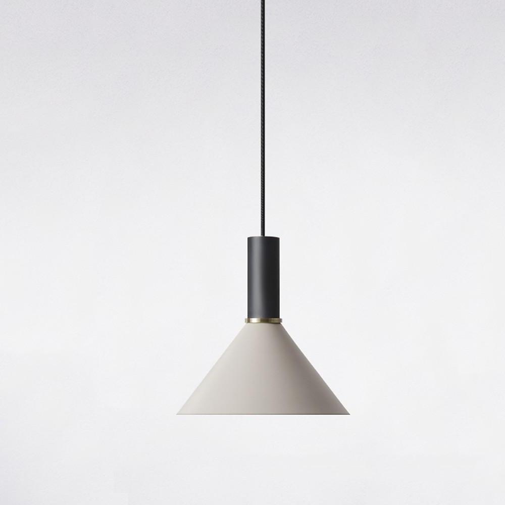 Nordic Cone Shaped Metal Island Pendant Light Minimalist Hanging Ceiling Lamp for Bedroom and Kitchen